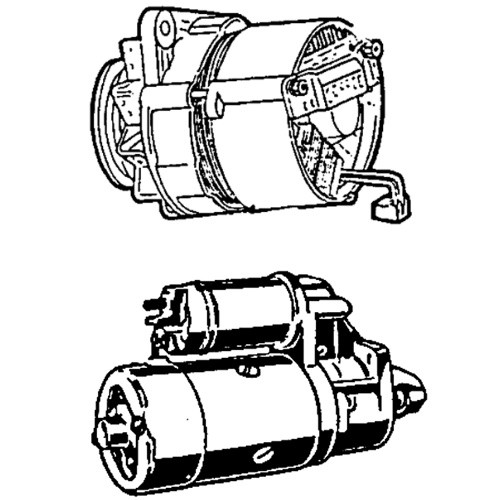 Démarreur, Alternateur