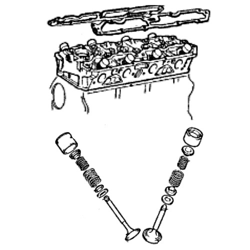 cylinder head, valves