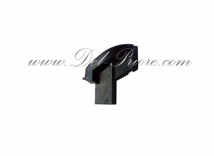 end cap for door trim strip, in front , left