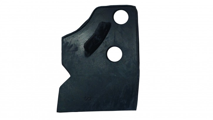 rubber underlay for chrome plate in front left