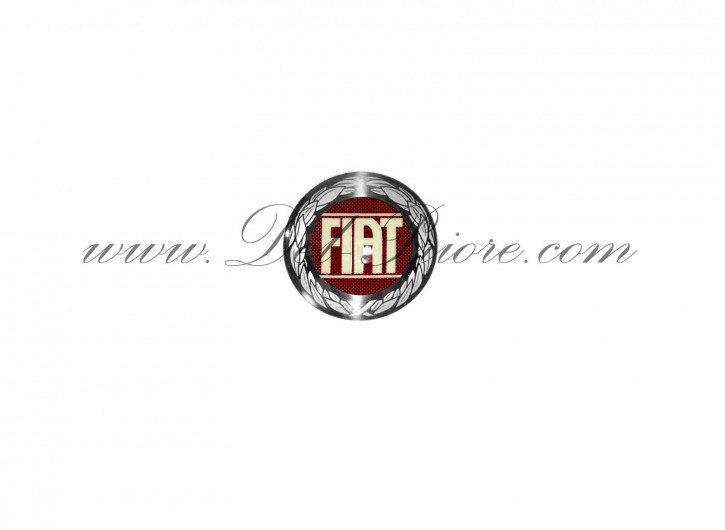 emblema Fiat in metallo smaltato per claxon 40 mm Ø