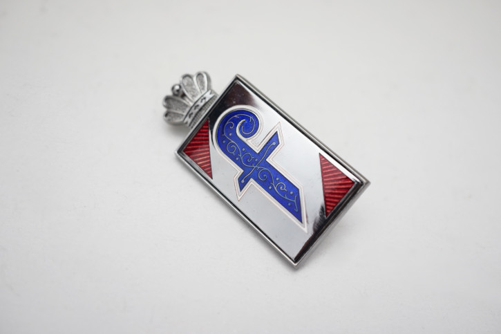 pininfarina emblem, enamelled, sideways, screwed