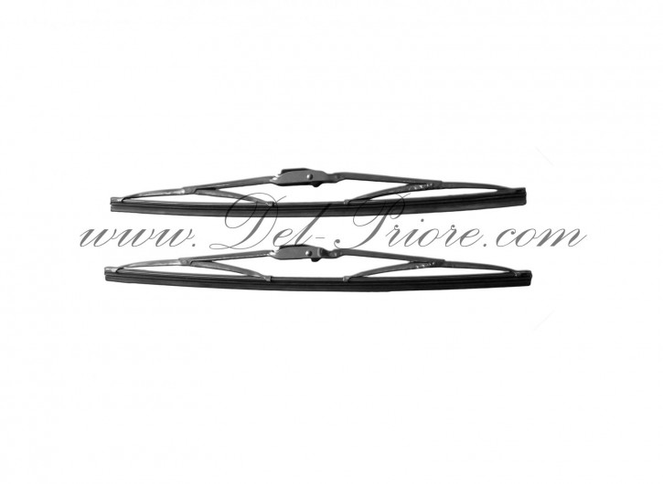 set of wiper blades, chrome, hook mounting 33 cm - round rear en