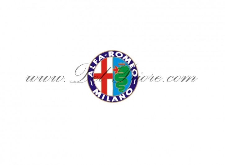 Emblema Alfa Romeo Milano colotato da cucire, Ø 29cm