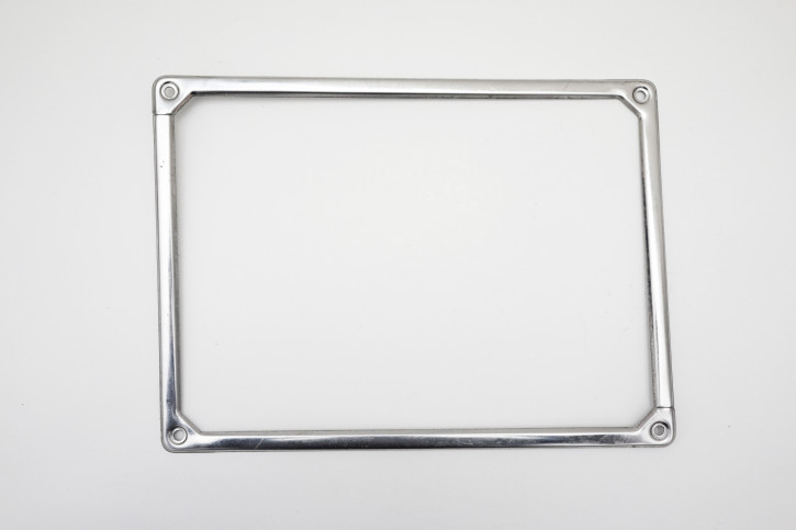 chrome frame for license number, rear