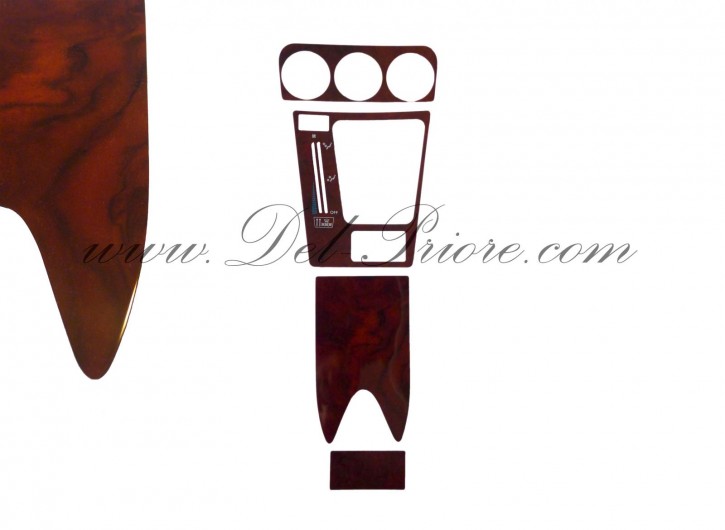 set of burl wood for controls and instruments, 4-piece