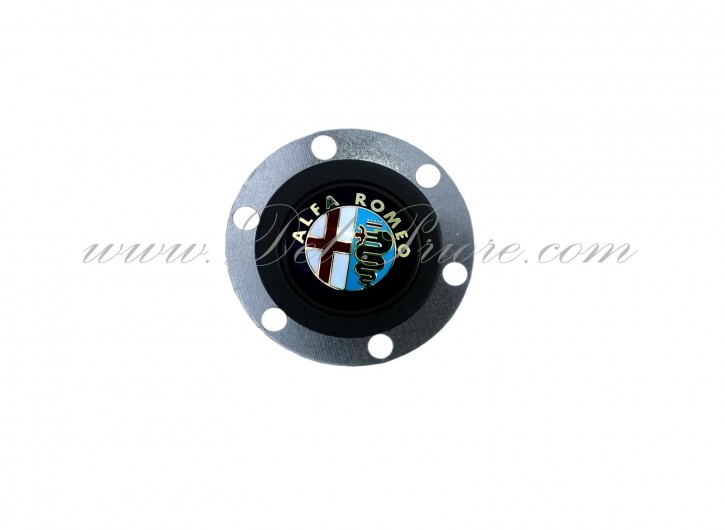 horn button with Alfa-Romeo emblem, enamelled metal