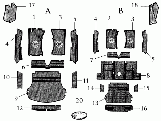gomma lato guida, pedaliera bassa