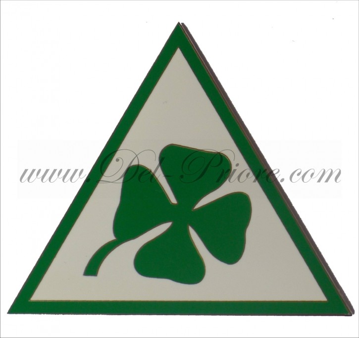 Quadrifoglié vert, plaque, métal