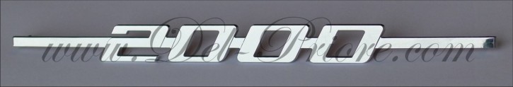 écriture chromée sur tableau de bord, 2000 Bertone
