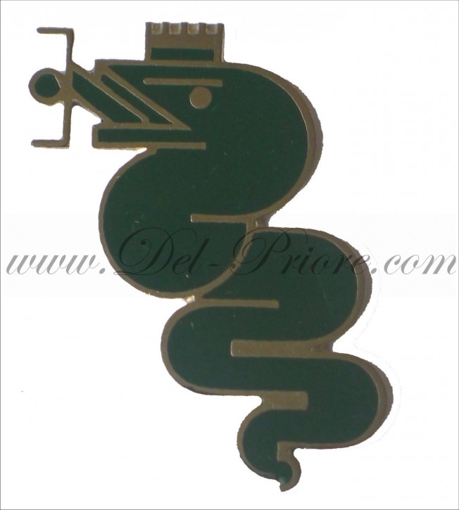 kit serpent vert-argent émaillé, C-pilier