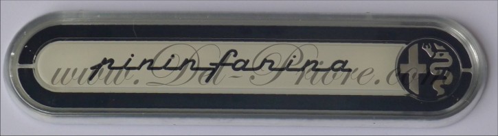 Emblème Pininfarina pour tableau de bord, plastique
