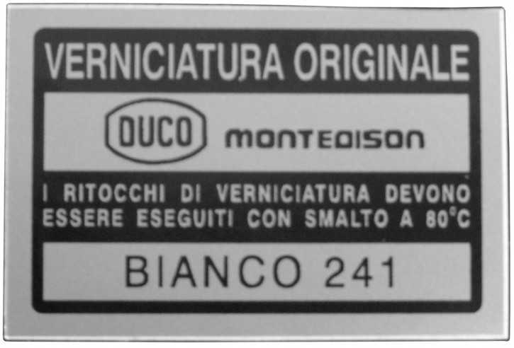 Numero di colore "Bianco 241"