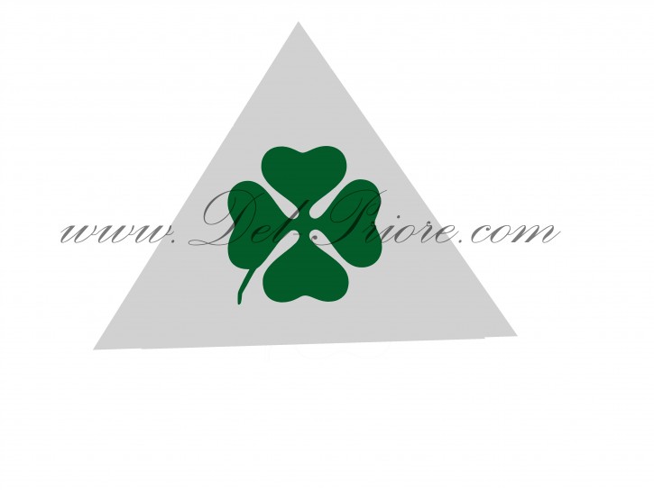 quadrifoglio adesivo colore rosso, verde, bianco o giallo 9,8 x 9,5cm