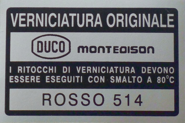 Numero di colore "Rosso 514"