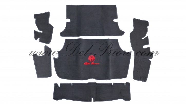 Jeu de moquette noir pour coffre