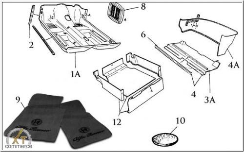 pianale nero, completo, originale Alfa