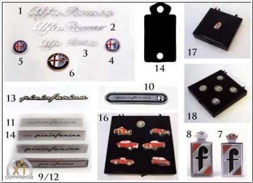 Ecriture en métal chromée Alfa Romeo adhésif