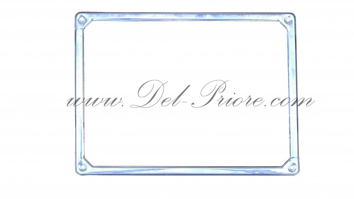 Corniche chromée pour porte plaque