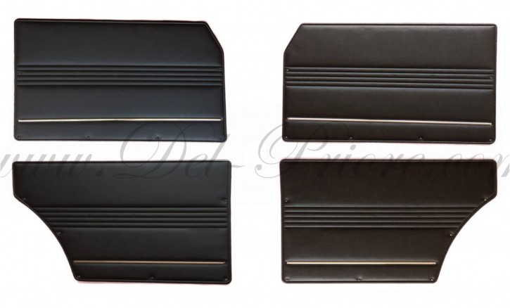 set door covering (4) black, imitation leather