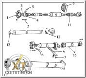 nut for screw for cardan shaft, rear