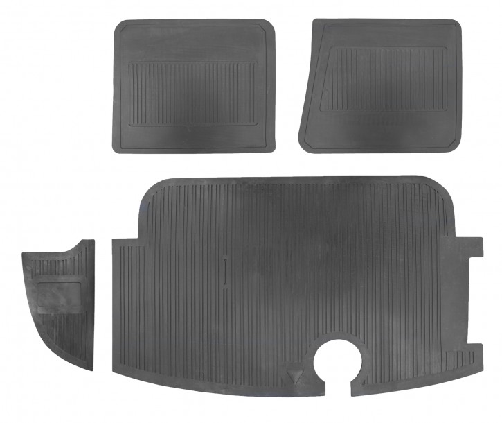 Set of rubber mats, 4 parts