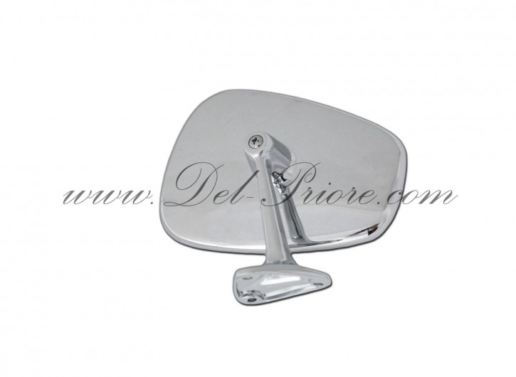 Exterior chromed mirror, fixed with 3 screws and gasket