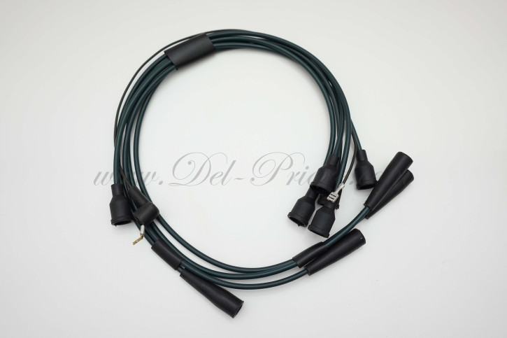 set of ignition cables, green set of ignition cables, green