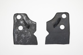 set supporto in gomma p.piastra cromata ant.