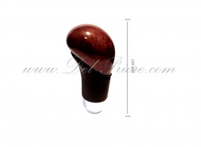 long gear shift lever, burl wood/leather