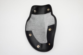 black cover for handbrake, imitation leather, with push-button