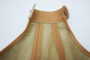 beige cover for handbrake, leather