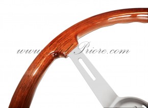Wooden steering wheel orig. Alfa without horn button, deep-dish, Spider, Bertone