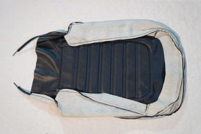black arm rest cover, cross-quilted