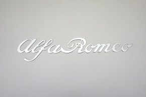 Alfa Romeo Schrift Metall verchromt, einteilig, zum stecken