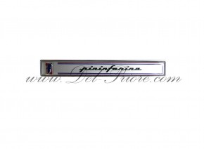 Emblème Pininfarina, long bombé, plastique
